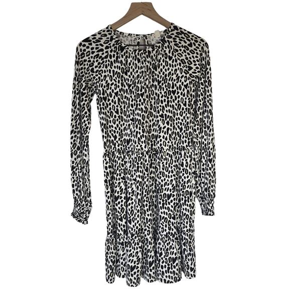 Crewcuts J.Crew Girls Leopard Print Dress With Ruffle Trim Longsleeve Size XL‎ - Picture 1 of 5
